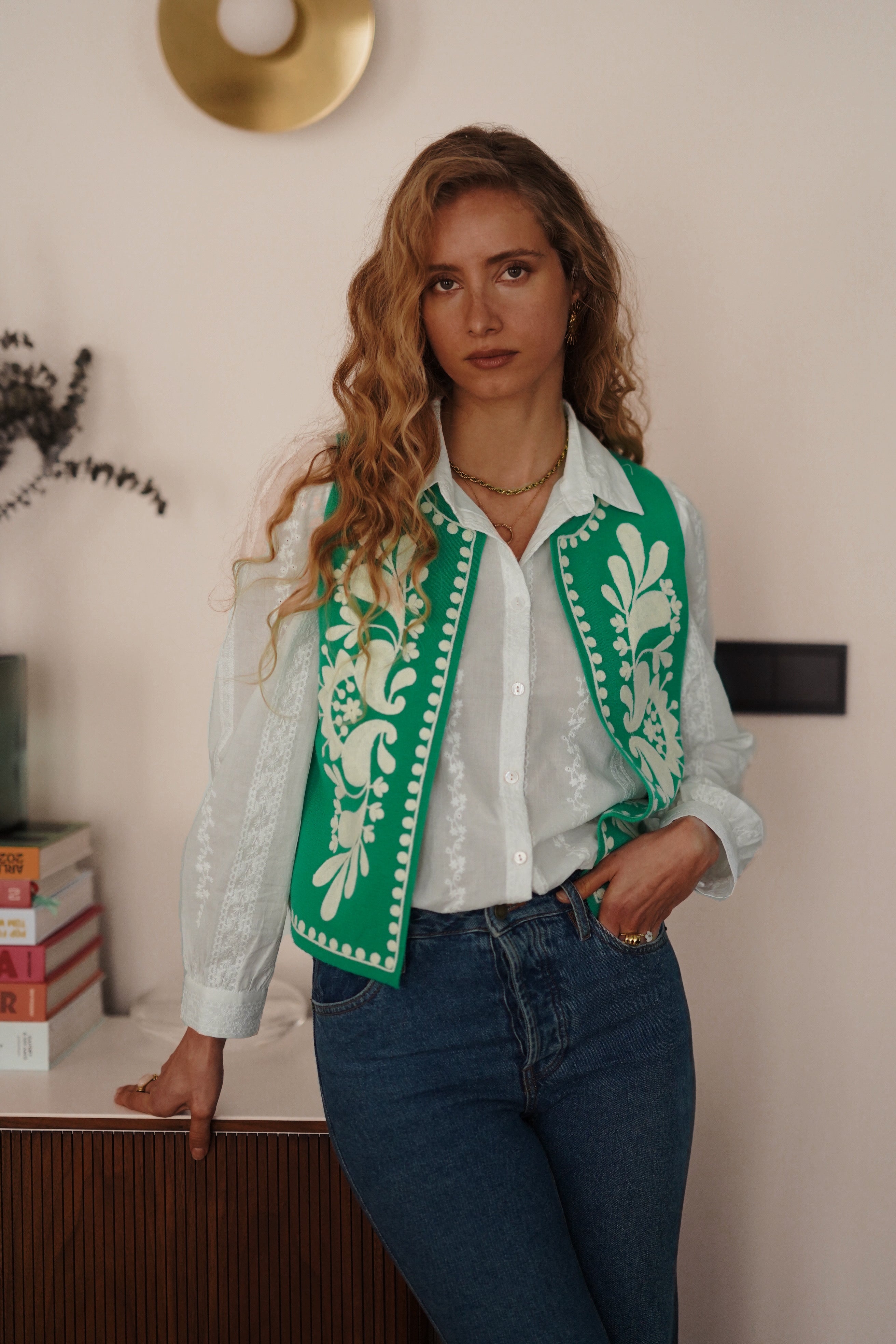 Sofia sleeveless jacket