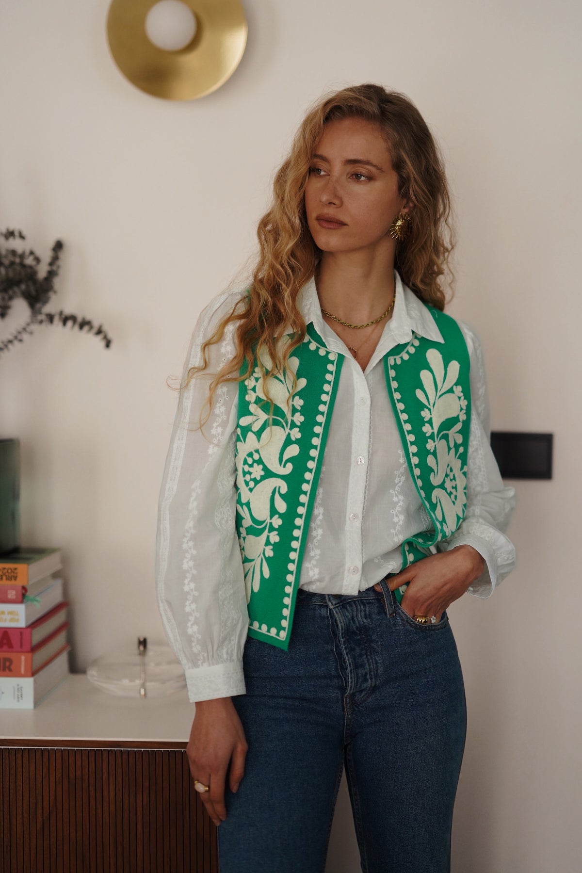 Sofia sleeveless jacket