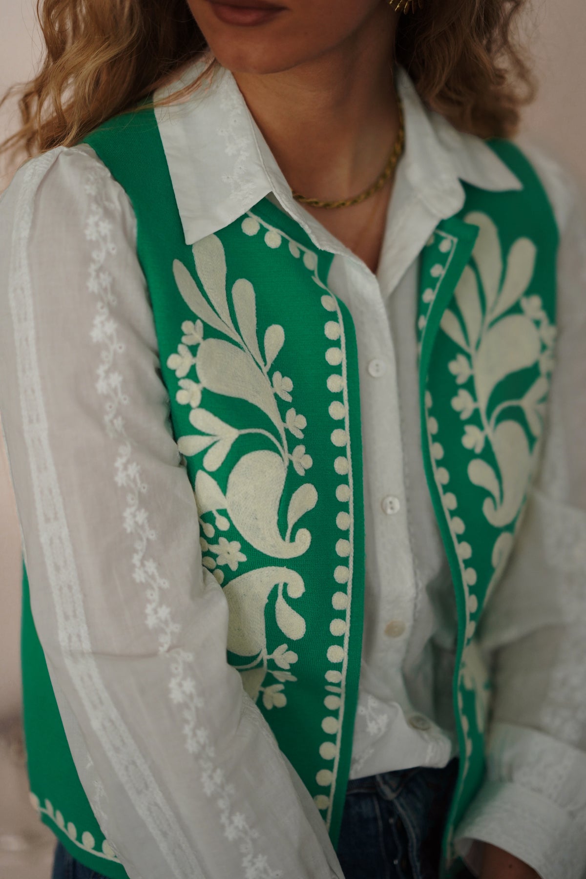 Sofia sleeveless jacket